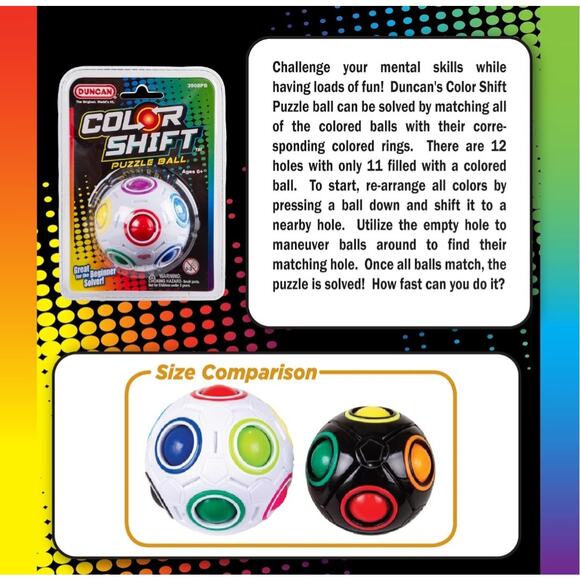 Duncan Color Shift Puzzle Ball– Fun & Addictive Brain Teaser - Picture 2 of 3